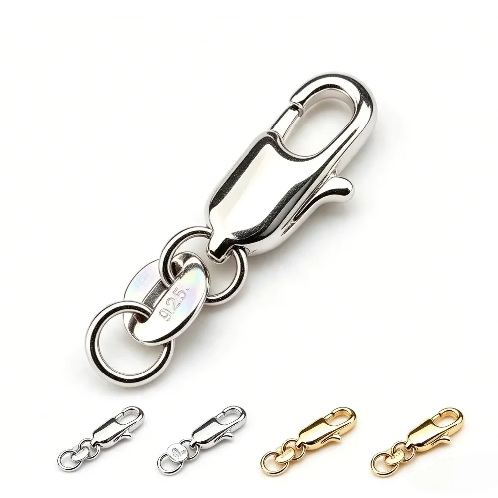 Lobster Clasp Silver - 20 adet, gümüş kaplama, evrensel, temel