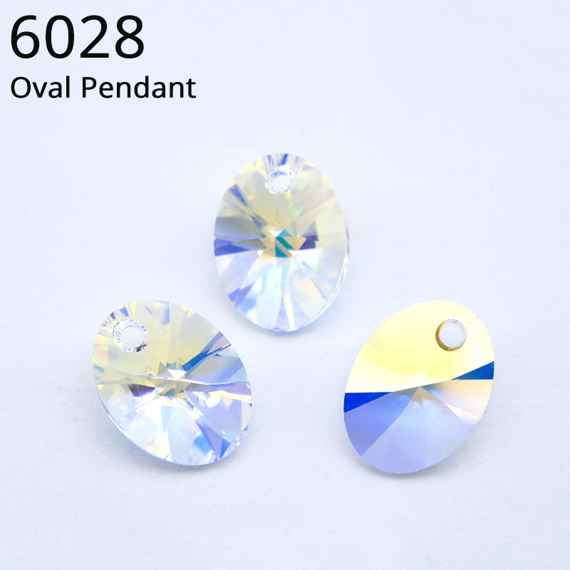 Jewelry Making At Home - Avusturya'dan orijinal kristaller 6028 Oval kolye