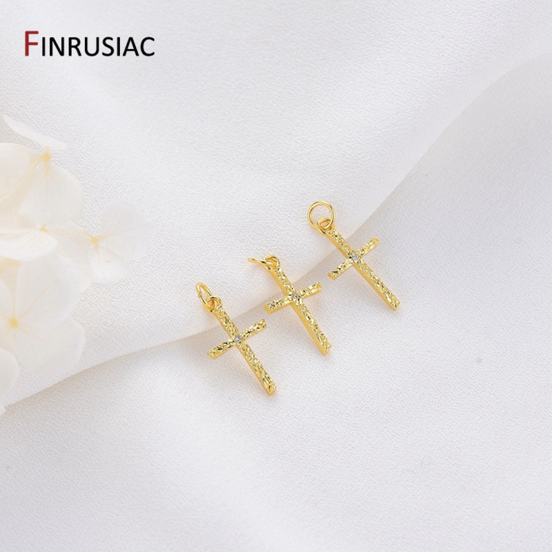 14K Altın Kaplama Pirinç Haç/L - Jewelry Making London incelemesi ve fiyatı